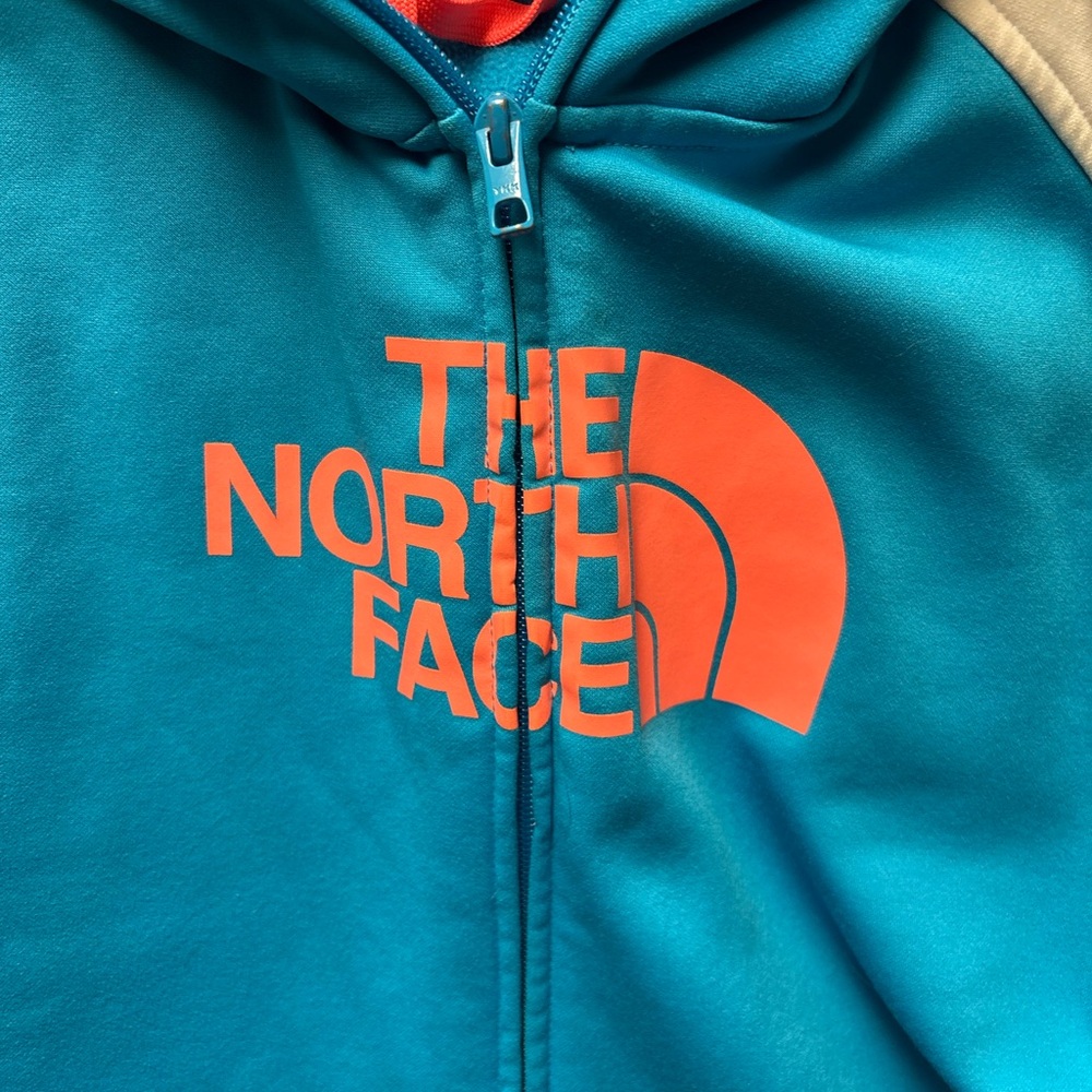 The North Face Bright Blue & Coral Fleece-Lined Hoodie - Picture 4 of 4